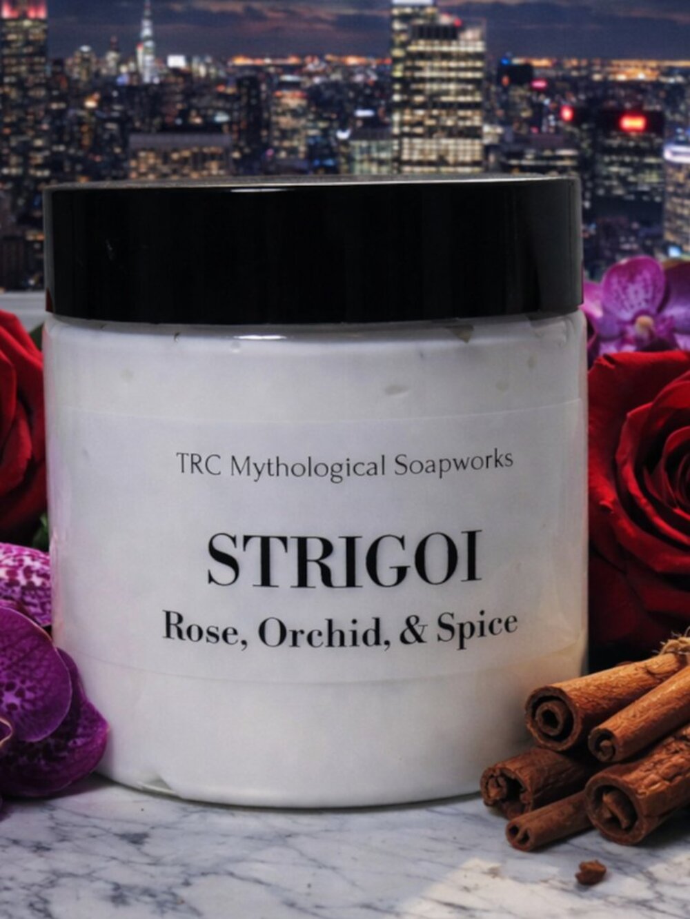 STRIGOI Spiced Rose & Orchid Body Cream. Artisan Handmade Lotion.